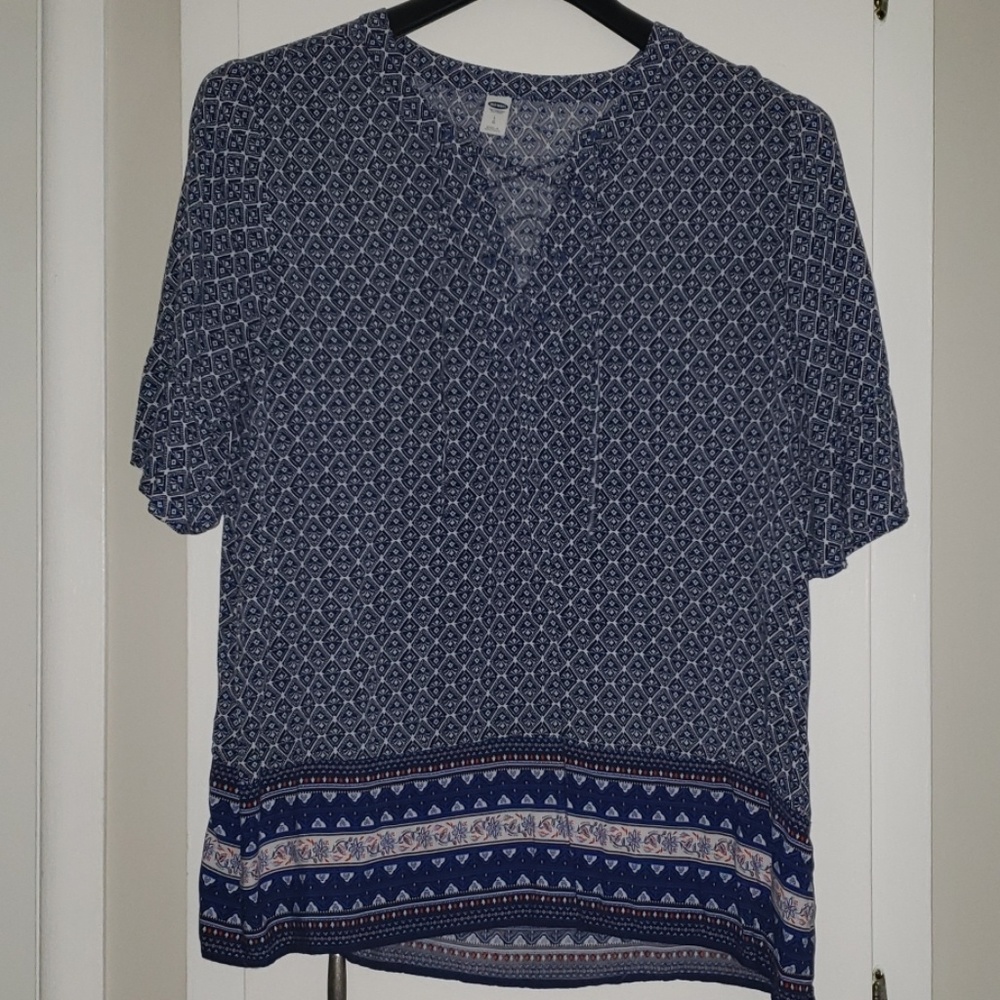 Silky blue top